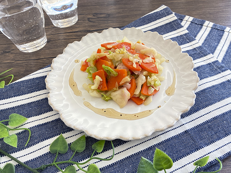 にんじんとキャベツの塩だれ炒め