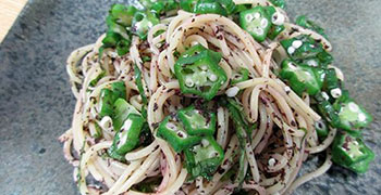 オクラの冷製パスタ
