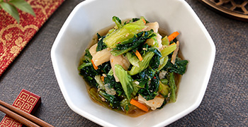しろ菜とにんじんの華おひたし
