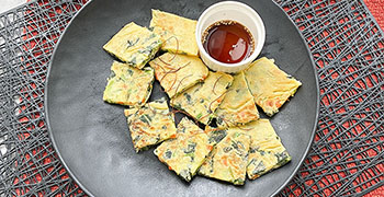 ほうれん草のもちもちチヂミ焼き風